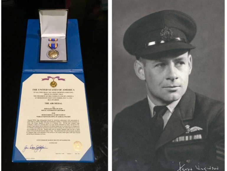 Phillip Zupp awarded the US Air Medal
