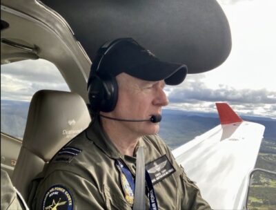 Flight Lieutenant Owen Zupp. Diamond DA40NG