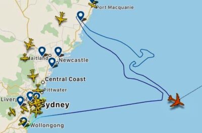 Qantas Boeing 747 Kangaroo Sky Art